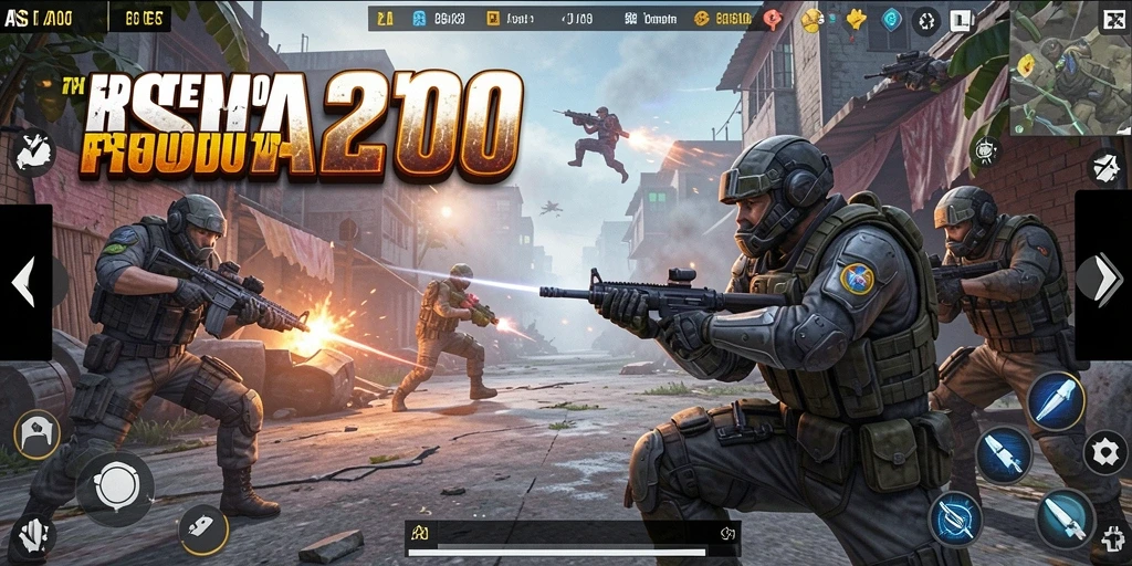 Screenshot ASIA200 menunjukkan aksi seru dalam permainan FPS.