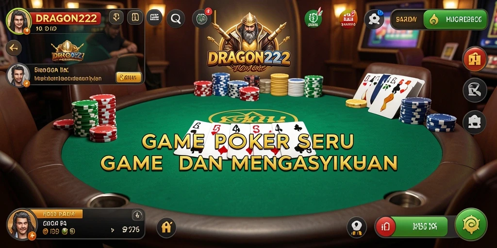 Screenshot gameplay DRAGON222 menampilkan aksi seru permainan Poker.