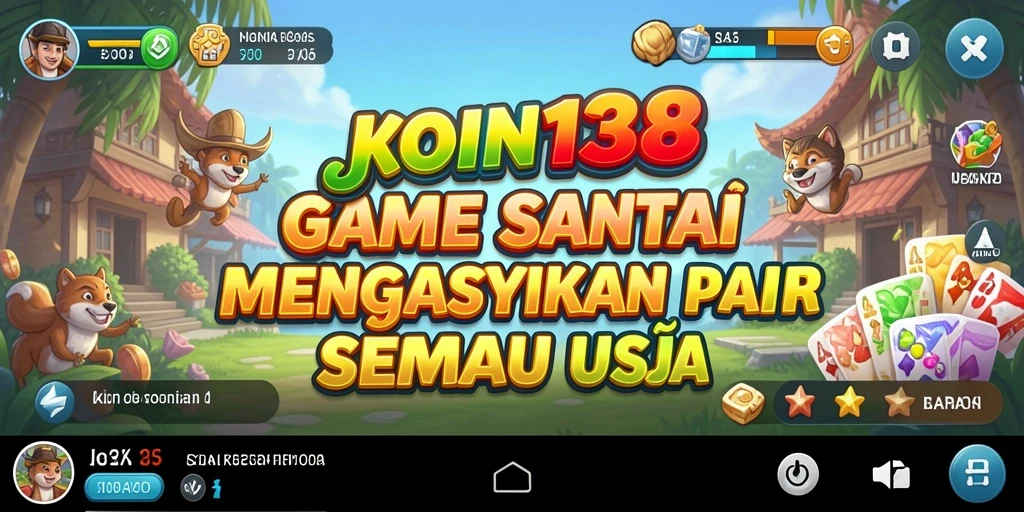 Screenshot gameplay KOIN138 dengan karakter lucu dan level menarik.
