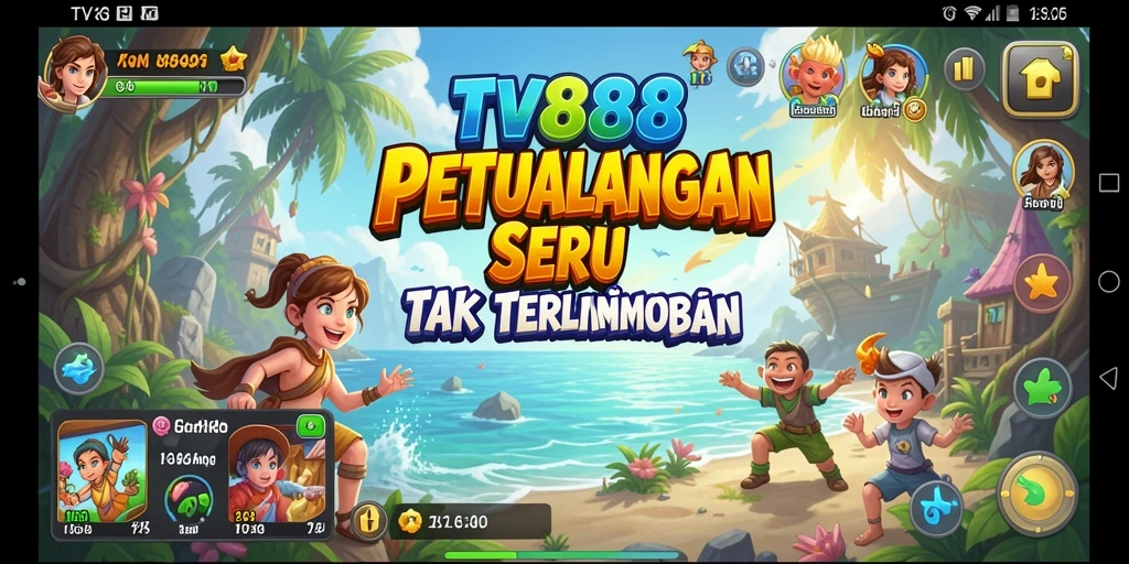 Tangkapan layar menampilkan gameplay seru dan petualangan di dunia TV888.