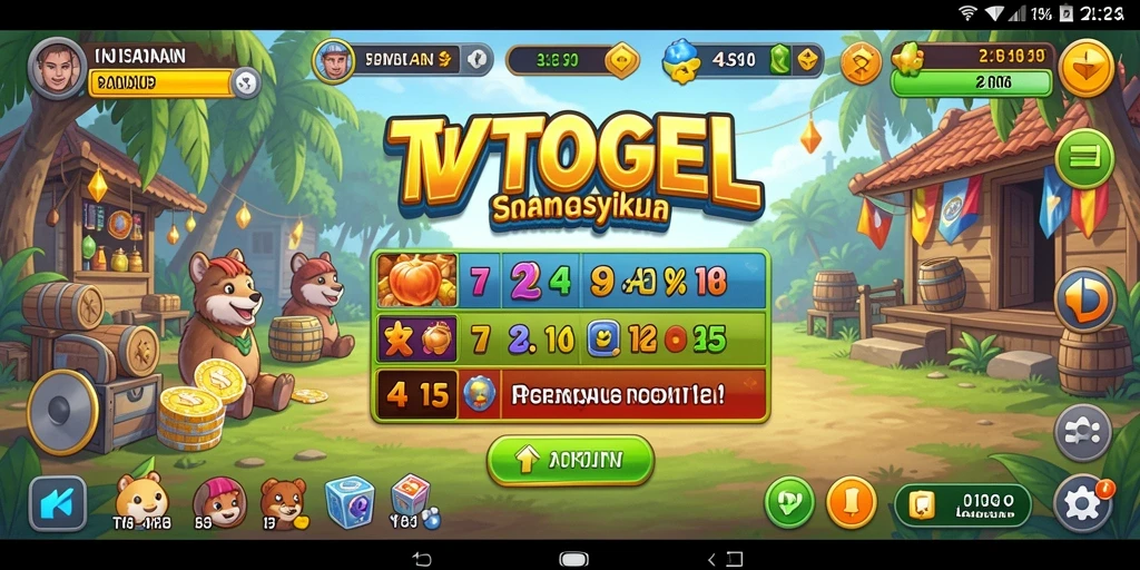 Screenshot gameplay yang penuh kesenangan dari TVTOGEL.