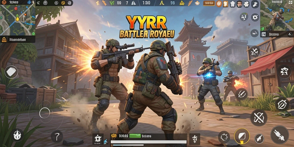 Gameplay seru YYRR - pertarungan Battle Royale yang mendebarkan.